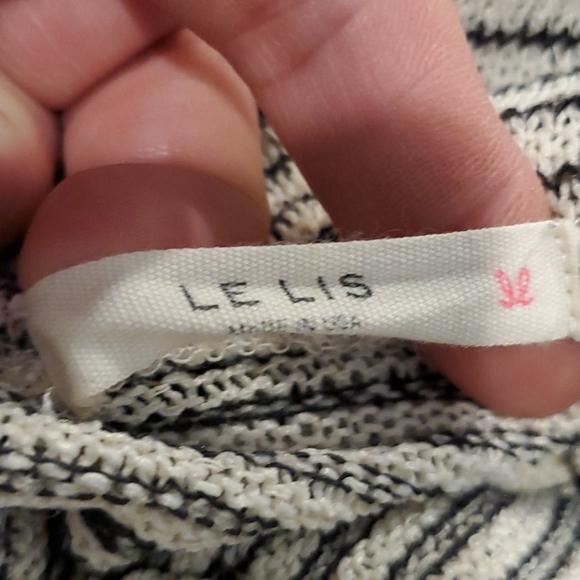 Le Lis Top Size Small Black White Stripe size M - Picture 6 of 7